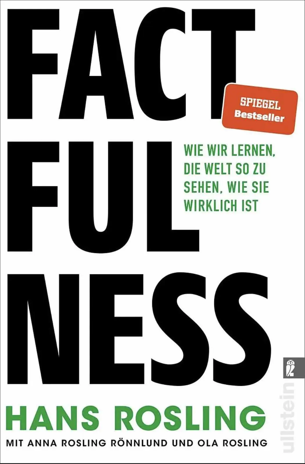 Buchcover „Factfulness“ von Hans Rosling mit Anna Rosling Rönnlund und Ola Rosling